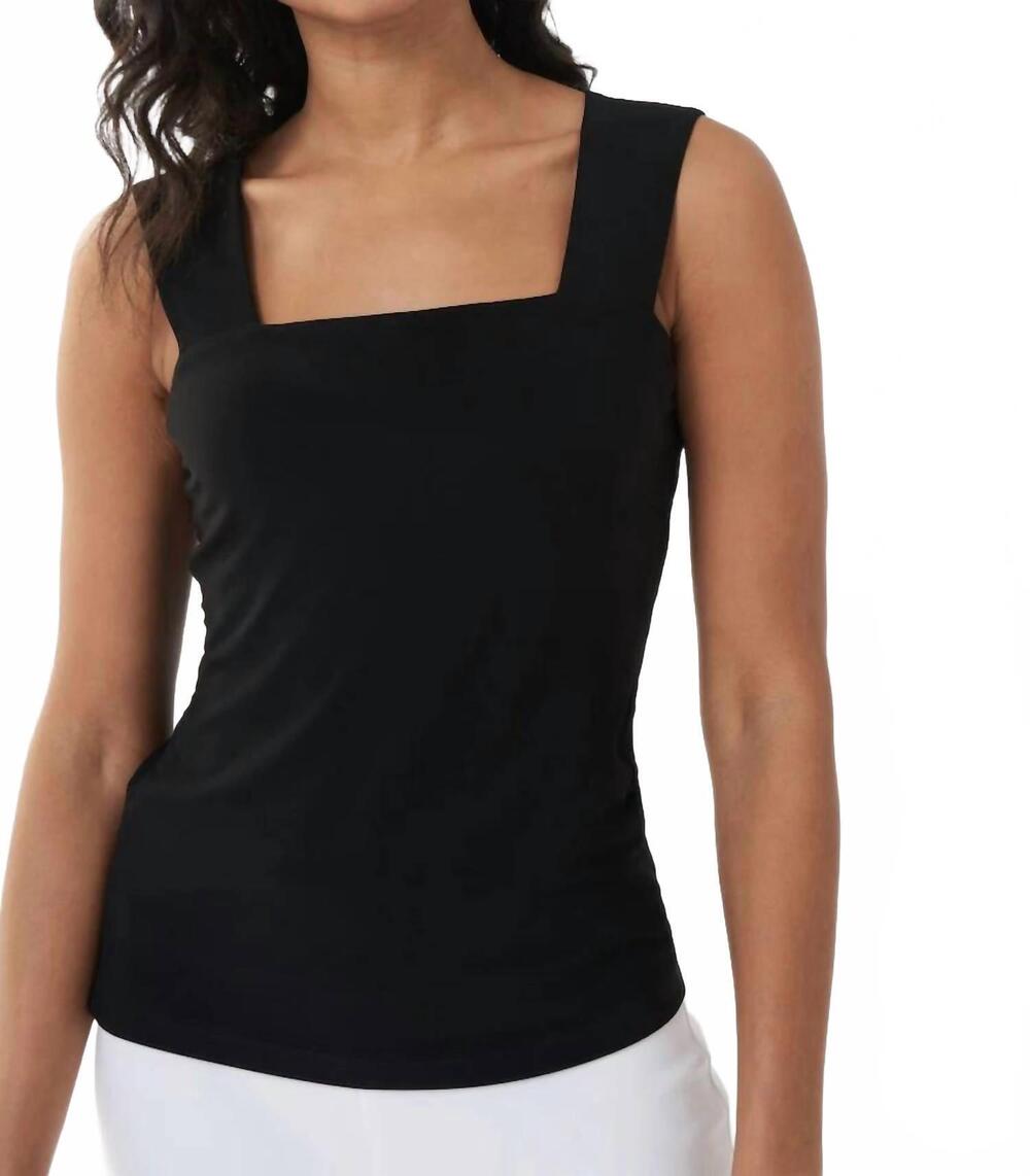 NEW JOSEPH RIBKOFF square neck camisole in black